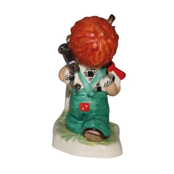 Vintage Goebel Hummel Redhead Springtime Boy Building a BIrdhouse Figurine - Picture 3 of 6